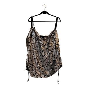 Torrid Metallic Black & Silver Skull Swim Tankini - Size 4 - 26/28 - Pre-owned